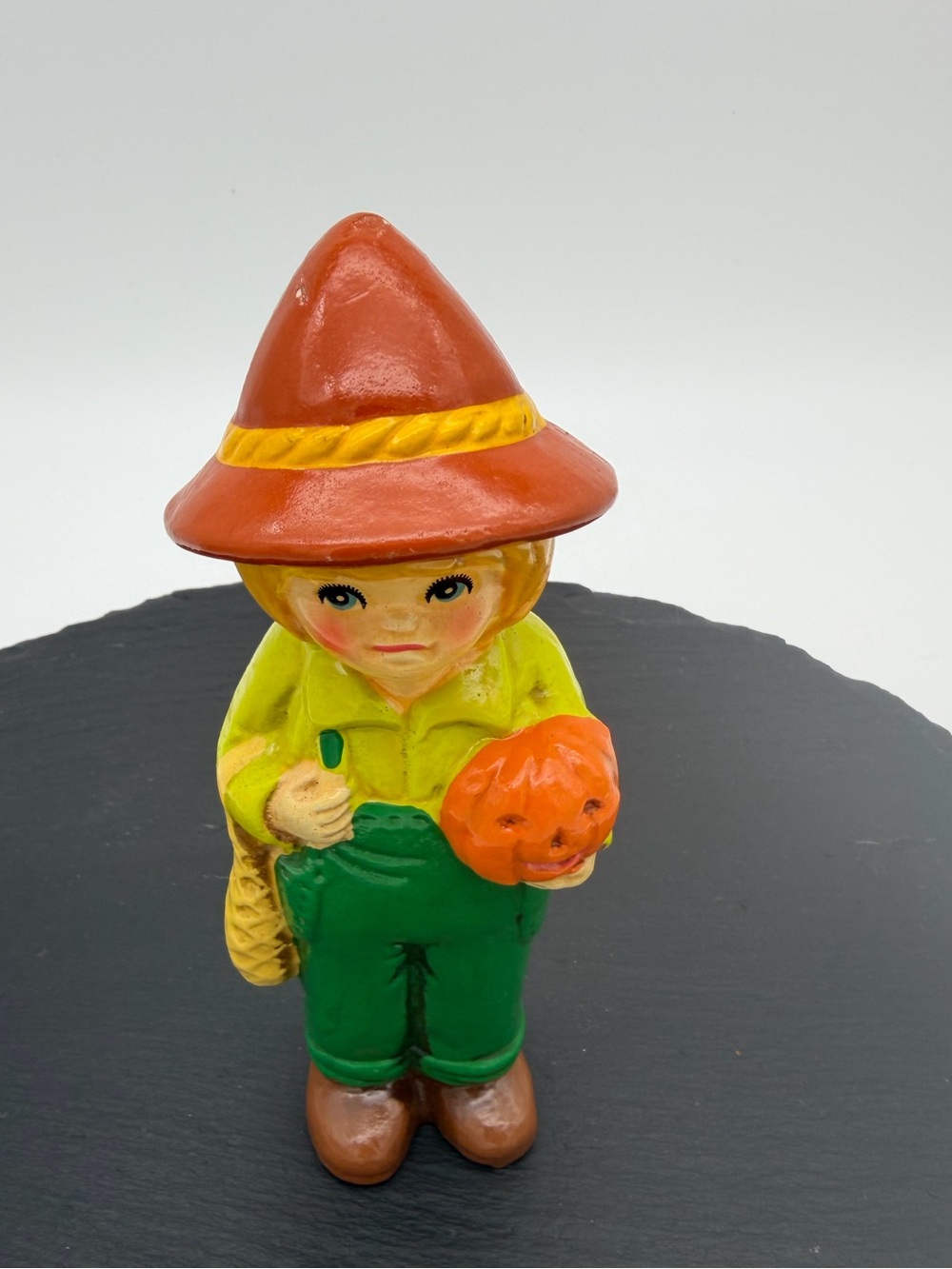 Vintage Napcoware M-8365 Halloween Pumpkin Boy Figurine Japan OG Box